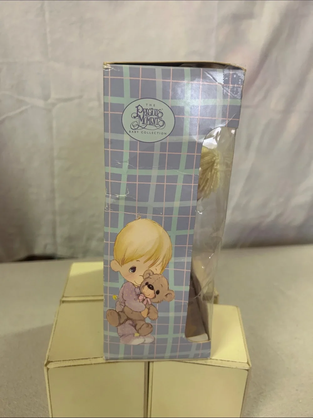 Precious Moments Pink Dress Blonde Hair Girl Figurine Plush Doll